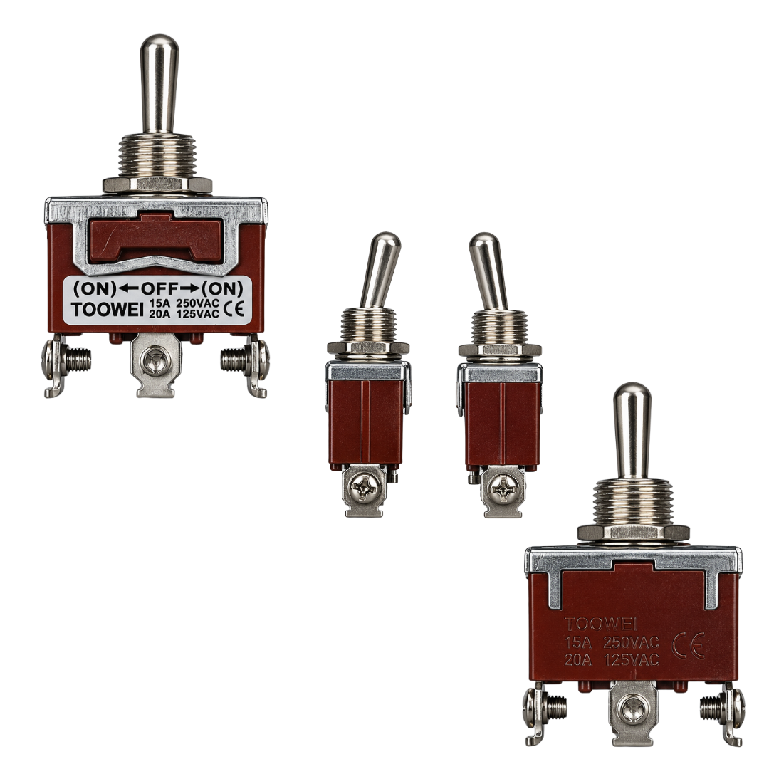 3-PIN ON/OFF TOOWEI SWITCH RED - Image 3