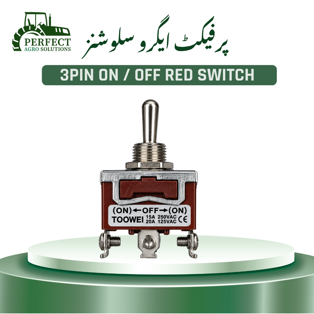 3-PIN ON/OFF TOOWEI SWITCH RED