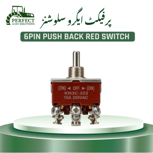 6-PIN PUSH BACK KN3C-223 RED SWITCH